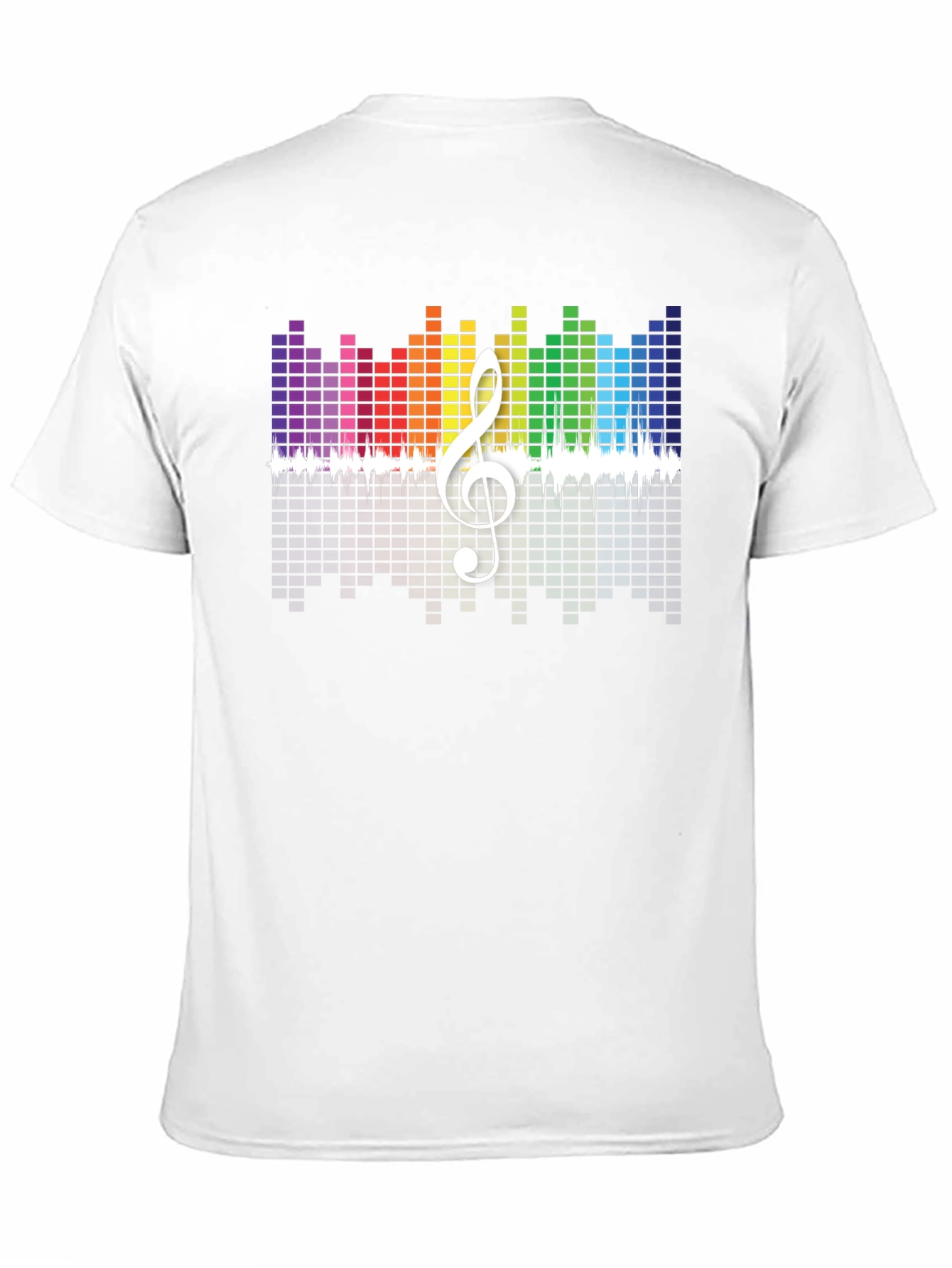 Rainbow Music Equalizer Treble Clef Graphic Tee