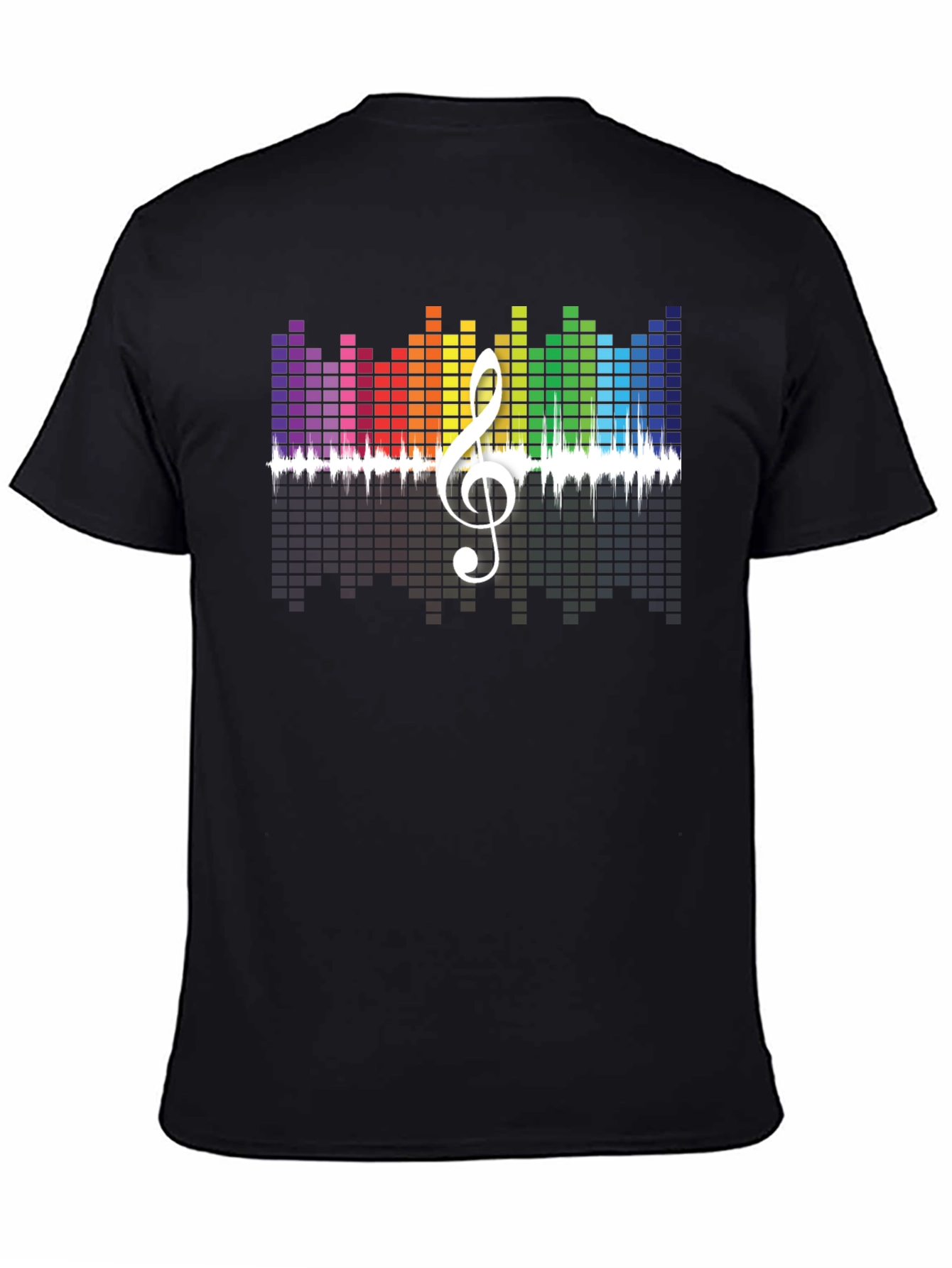 Rainbow Music Equalizer Treble Clef Graphic Tee