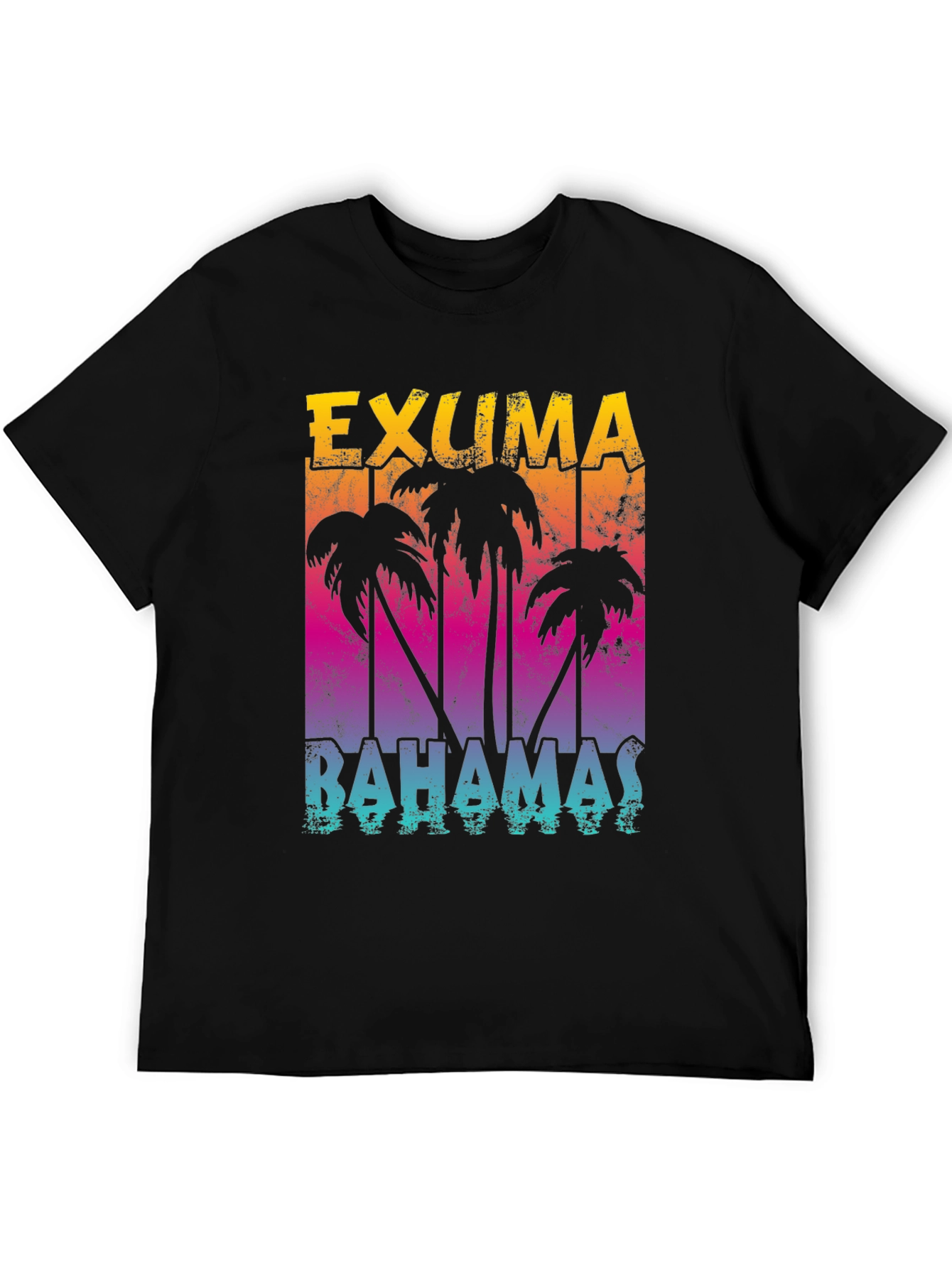 Exuma Bahamas Palm Tree Graphic T-Shirt