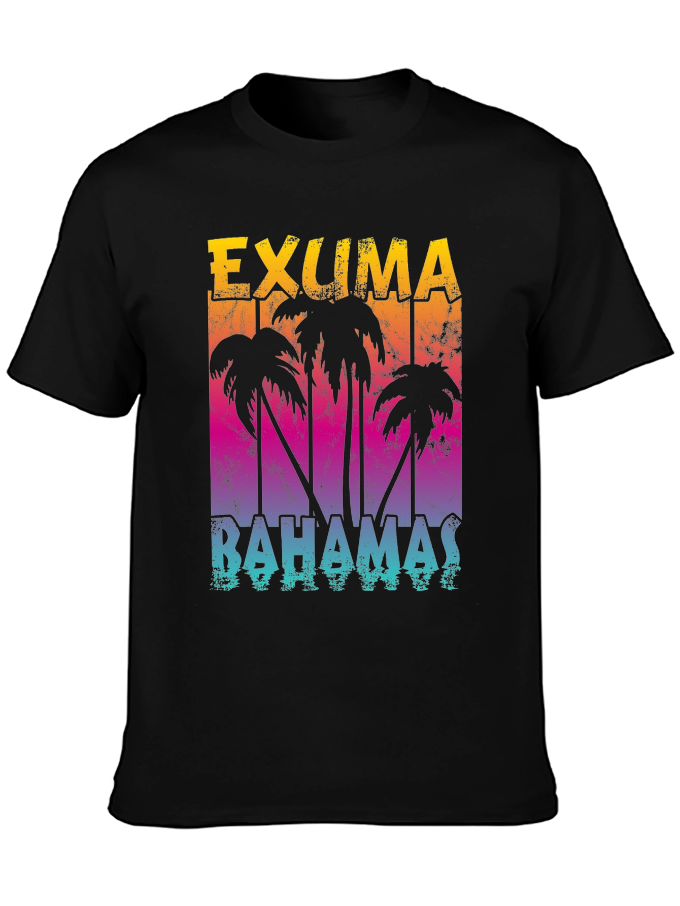 Exuma Bahamas Palm Tree Graphic T-Shirt