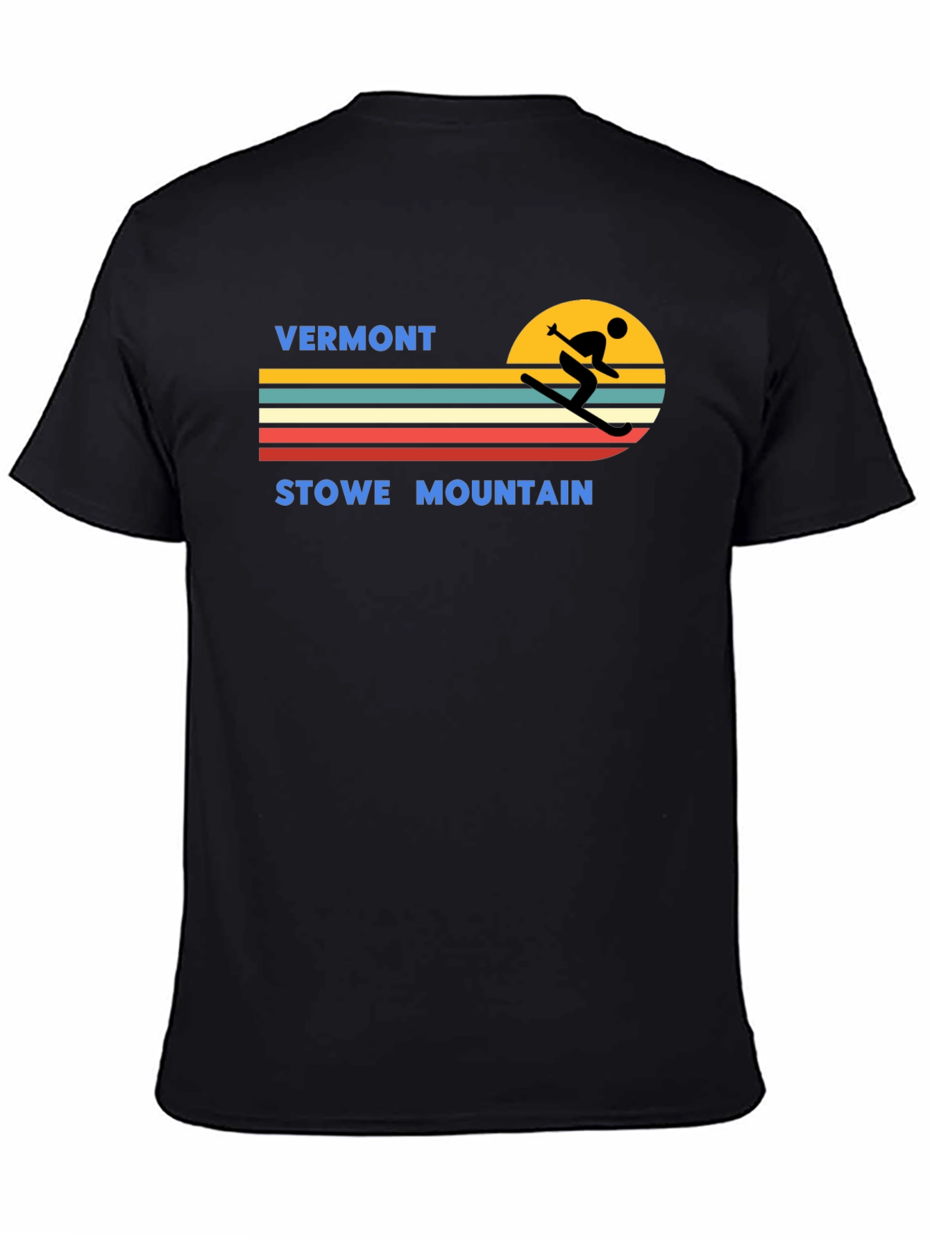 Vermont Stowe Mountain Retro Ski T-Shirt