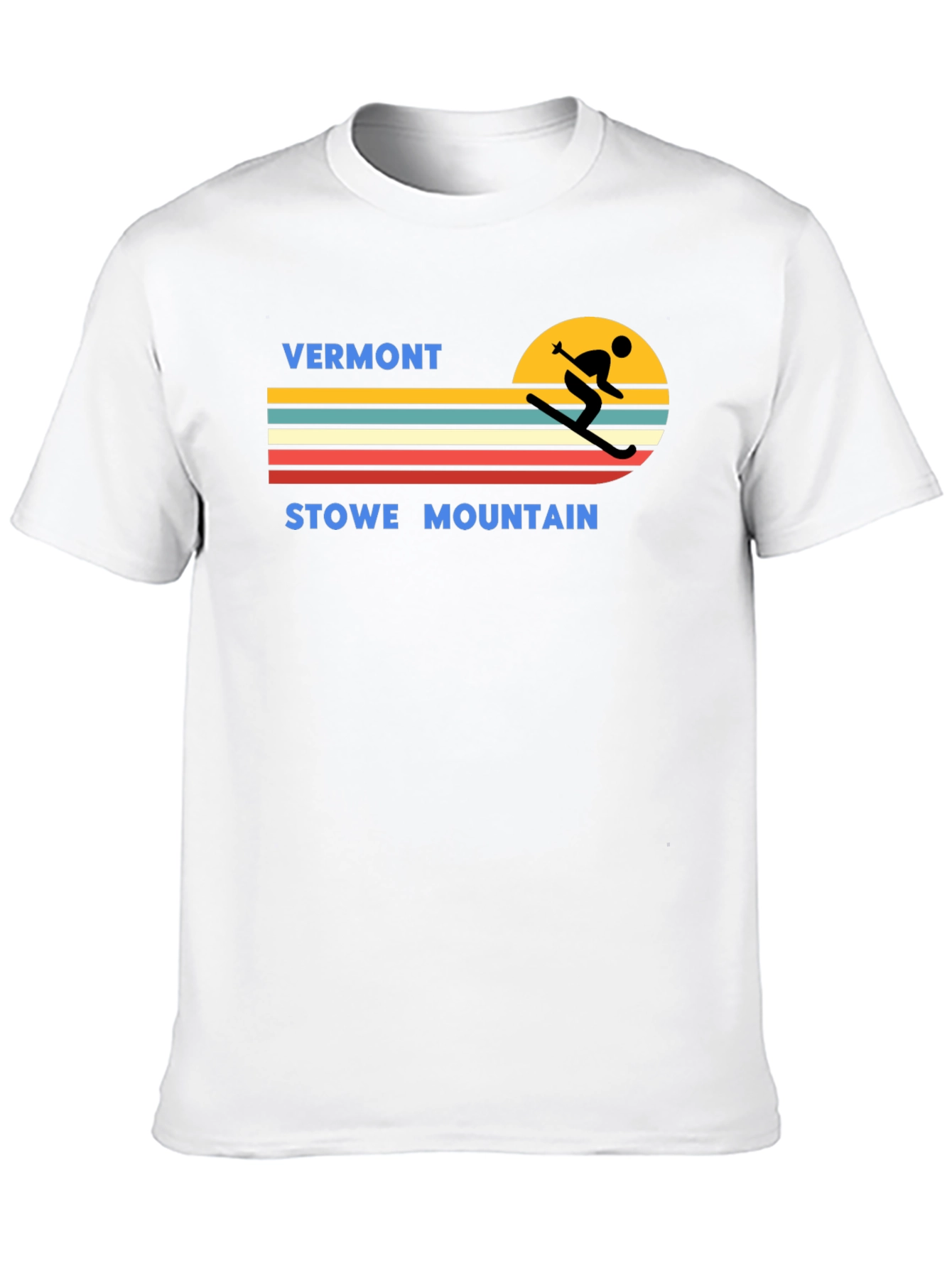 Vermont Stowe Mountain Retro Ski T-Shirt