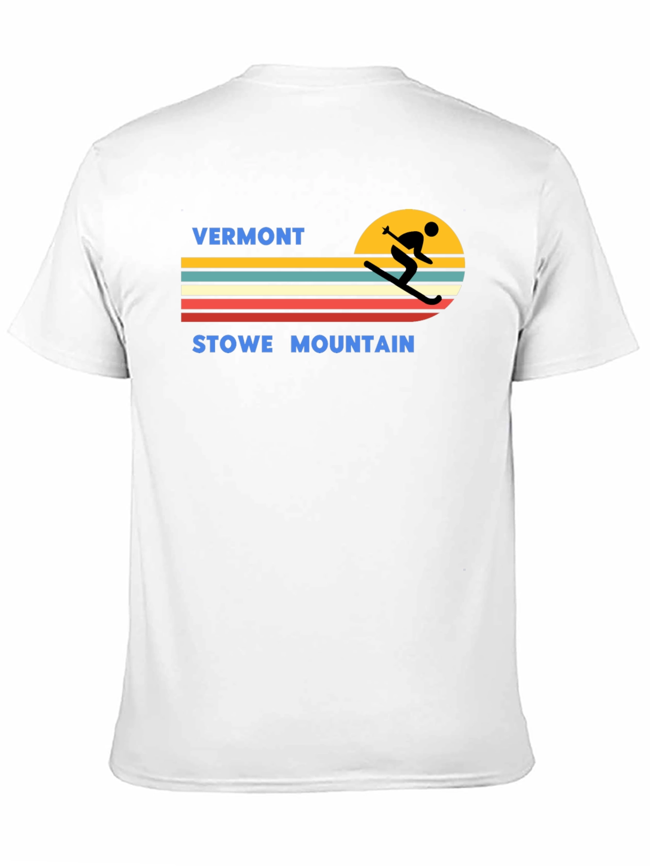 Vermont Stowe Mountain Retro Ski T-Shirt