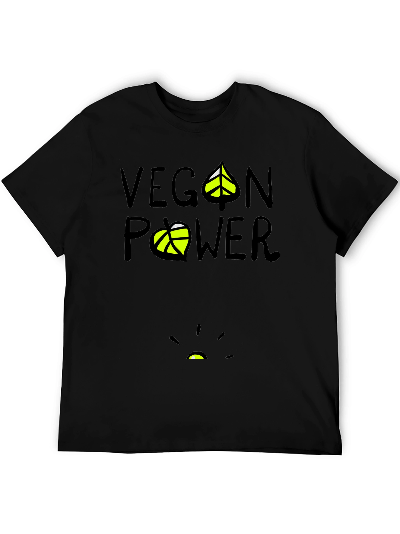 Vegan Power Graphic T-Shirt - Black