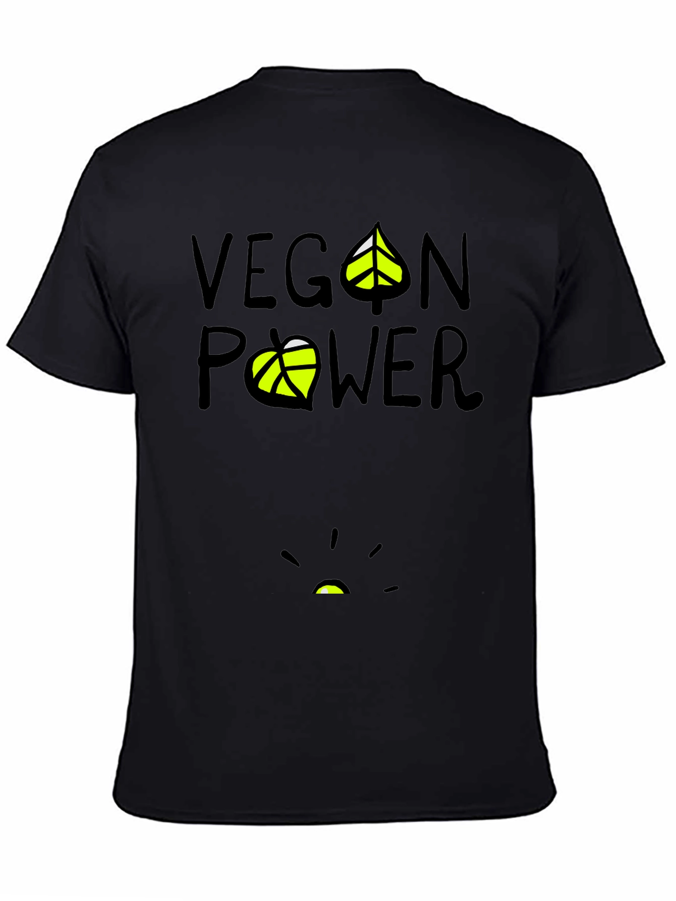 Vegan Power Graphic T-Shirt - Black