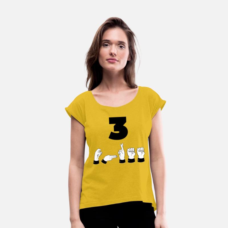 Sign Language ASL Number 3 - Third Place - Three