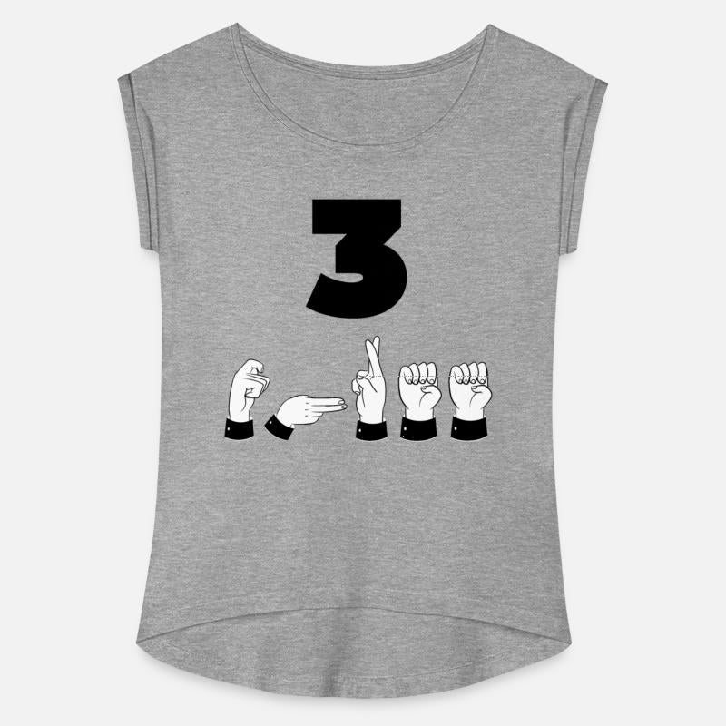 Sign Language ASL Number 3 - Third Place - Three
