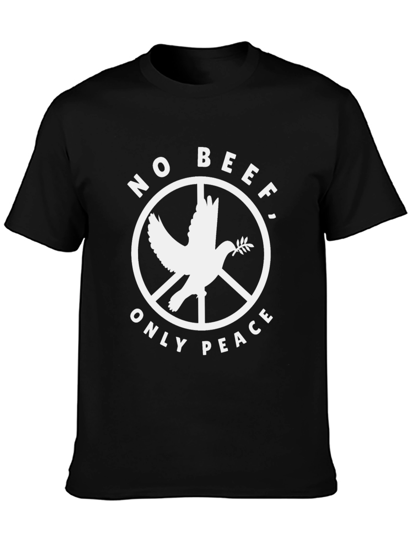 No Beef Only Peace Dove Graphic T-Shirt
