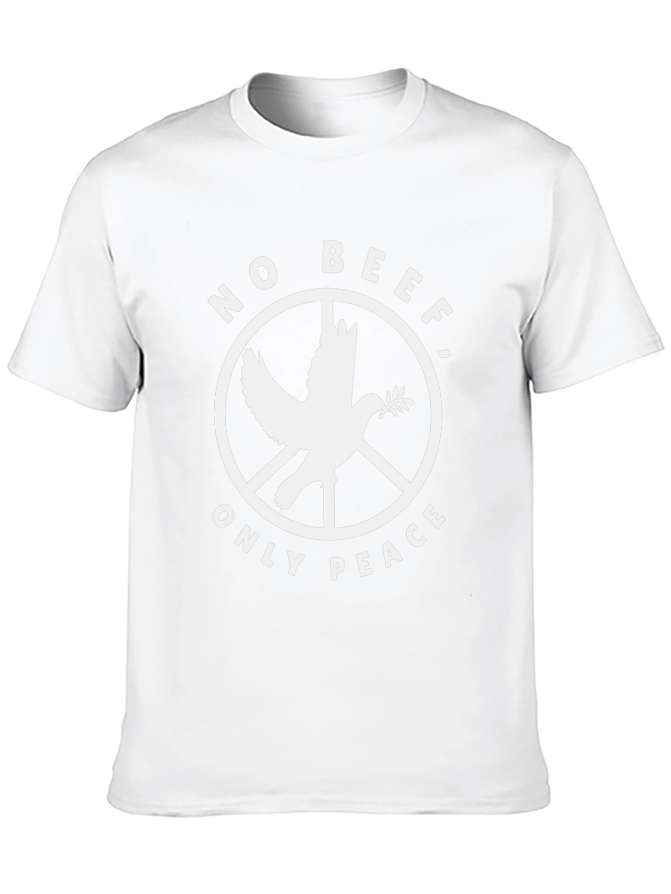No Beef Only Peace Dove Graphic T-Shirt