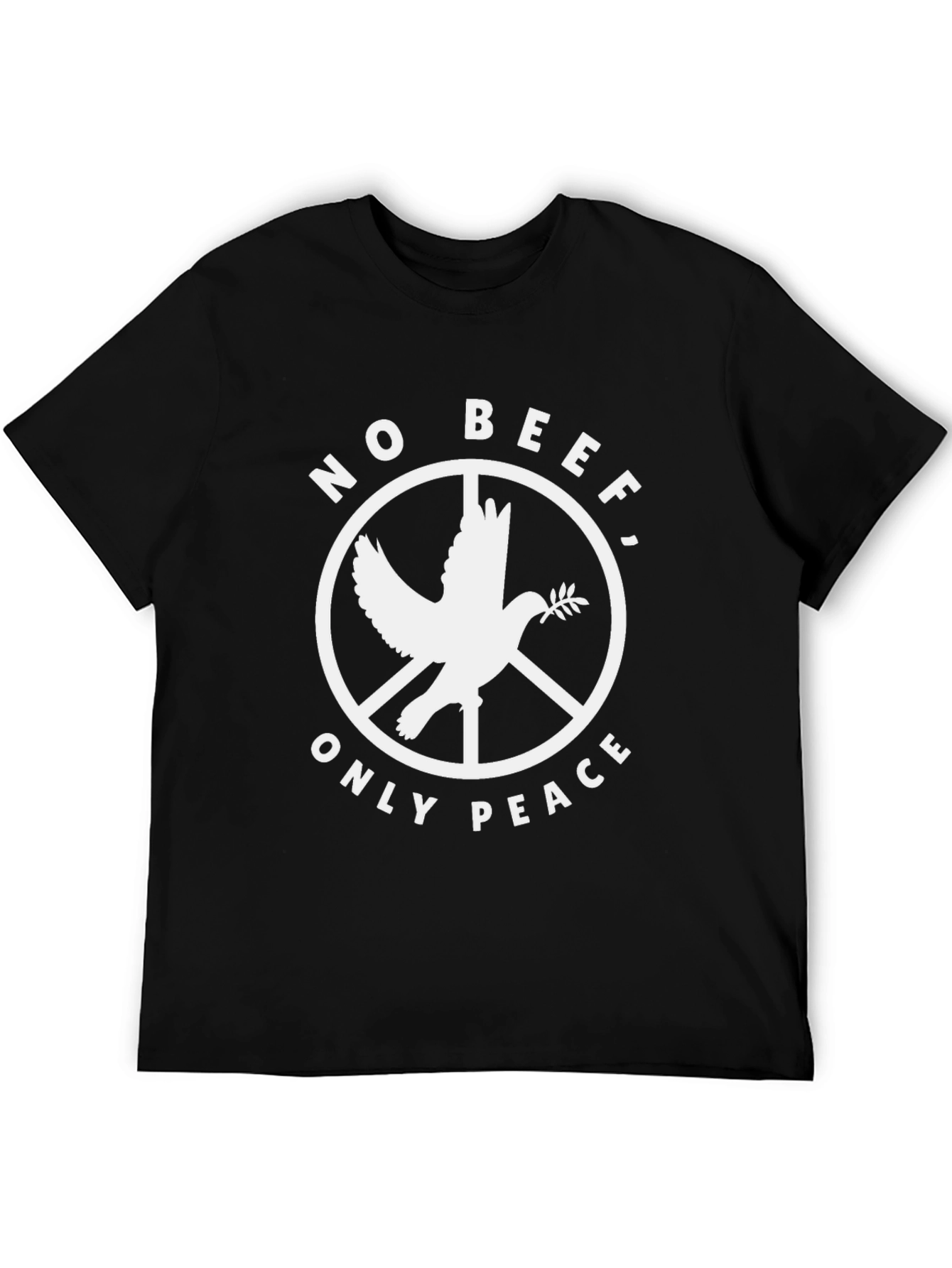 No Beef Only Peace Dove Graphic T-Shirt