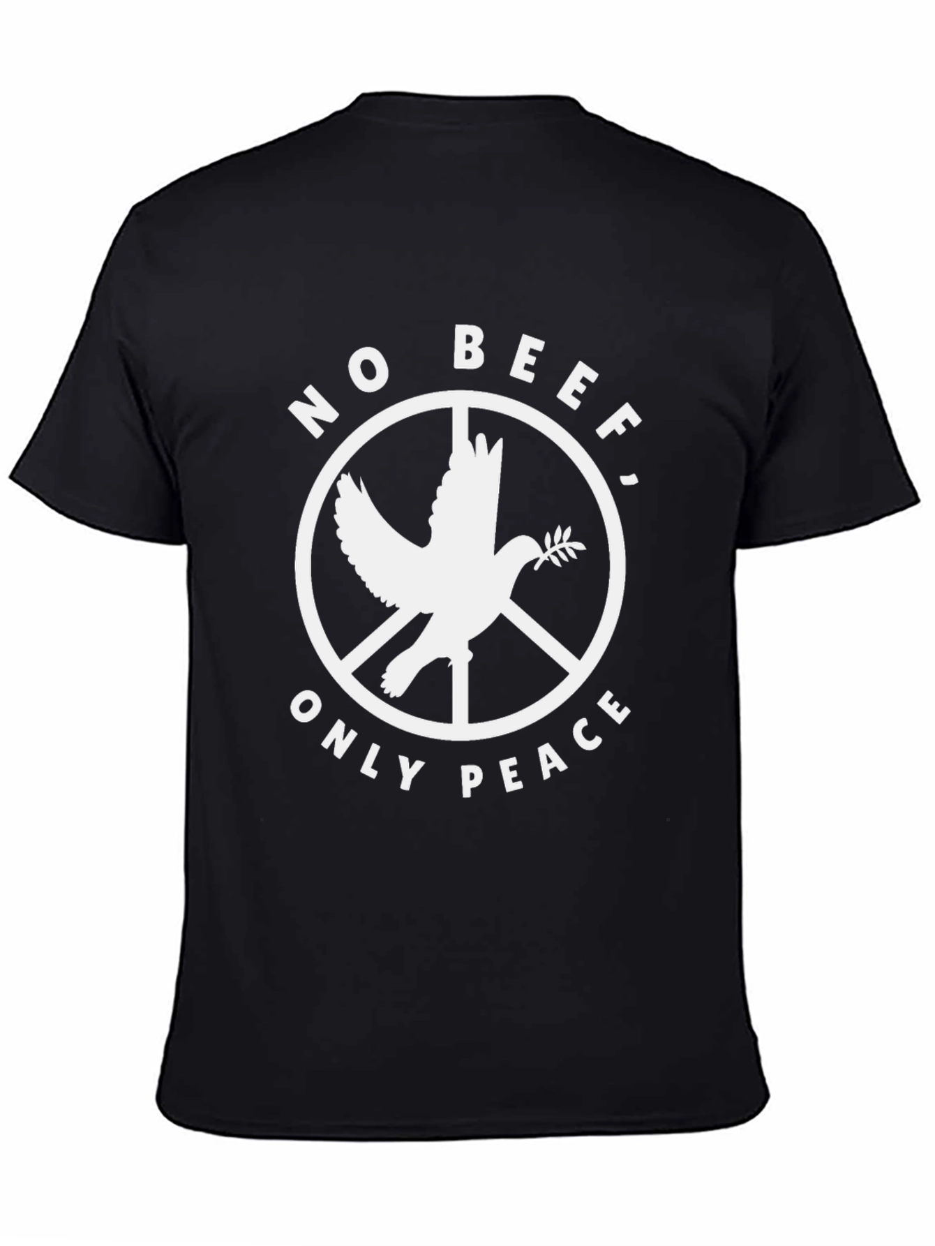 No Beef Only Peace Dove Graphic T-Shirt
