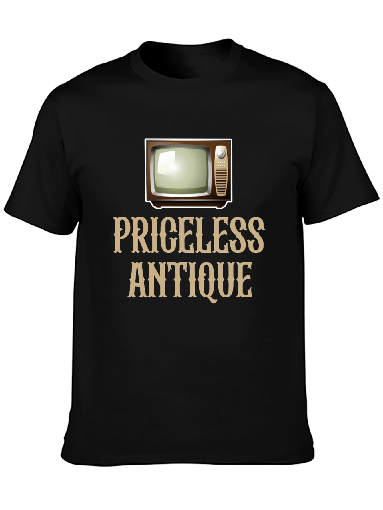 Priceless Antique TV Graphic T-Shirt - Retro Television Tee