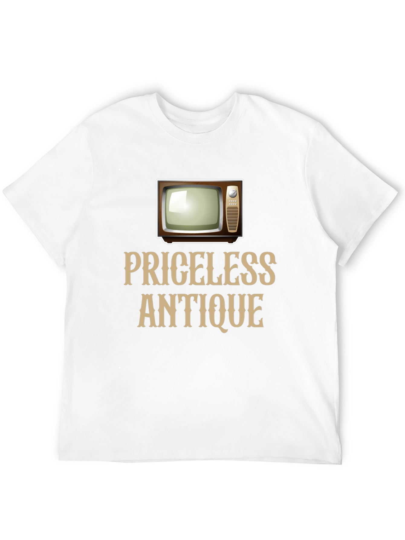 Priceless Antique TV Graphic T-Shirt - Retro Television Tee