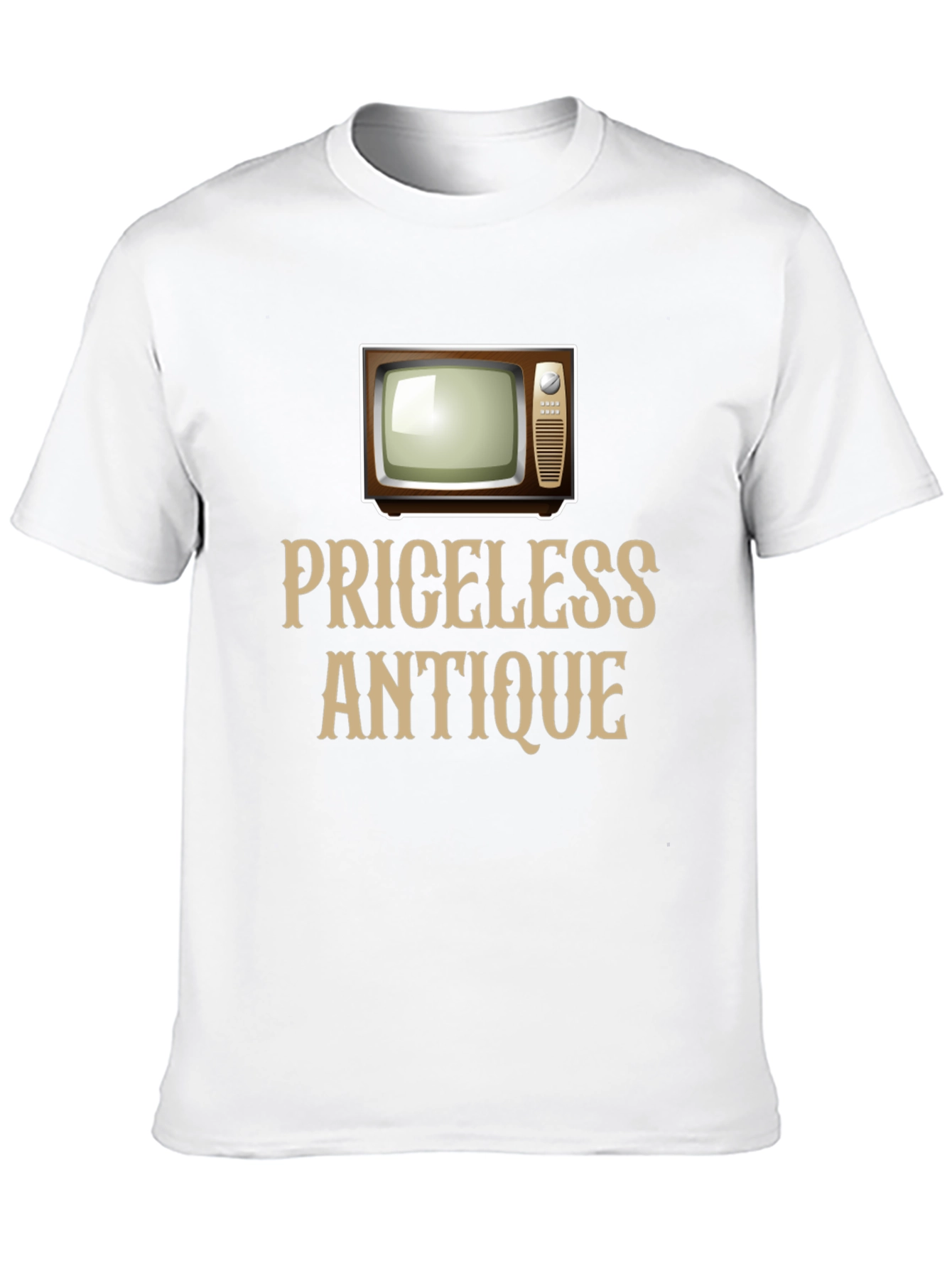 Priceless Antique TV Graphic T-Shirt - Retro Television Tee