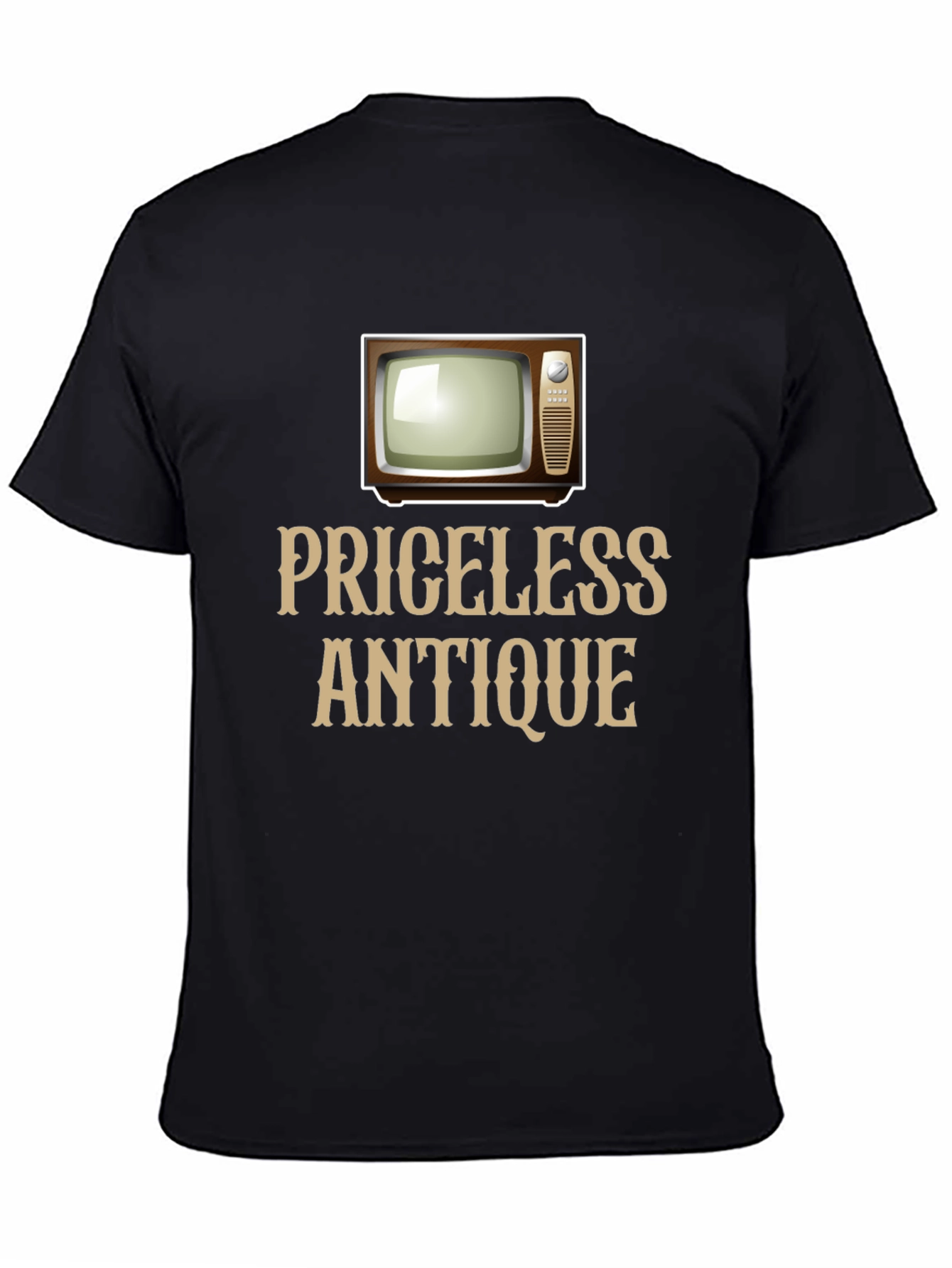 Priceless Antique TV Graphic T-Shirt - Retro Television Tee