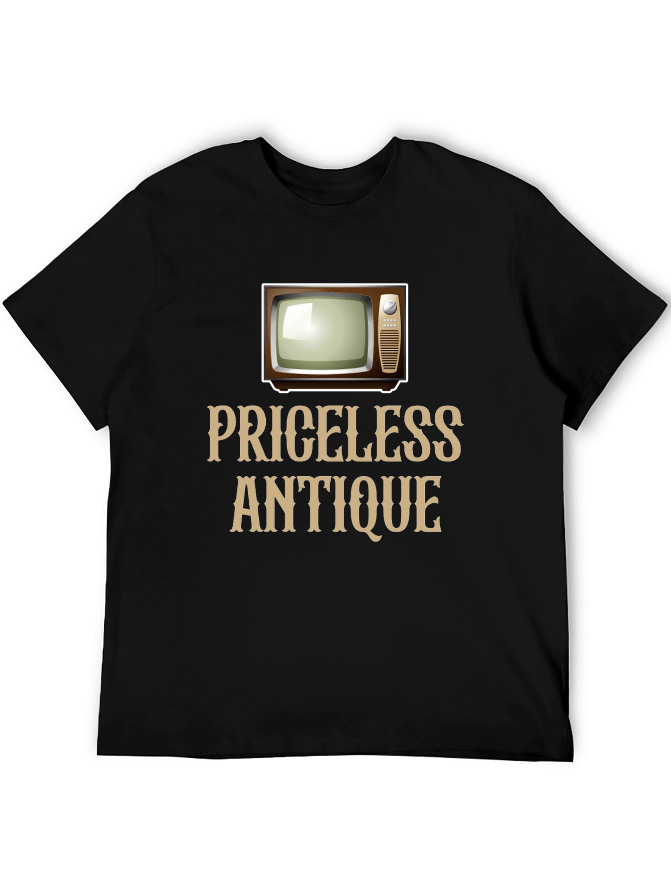 Priceless Antique TV Graphic T-Shirt - Retro Television Tee