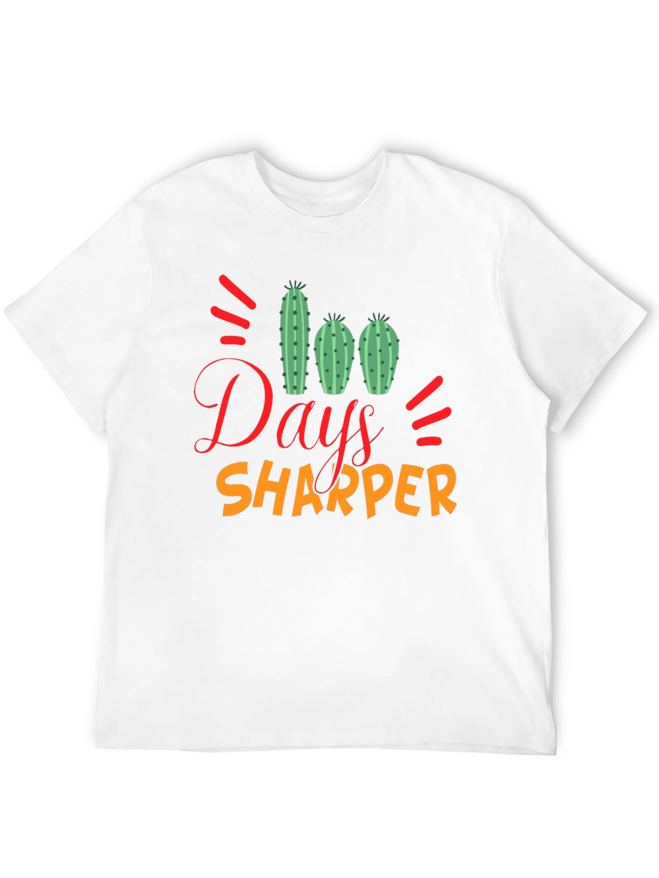 100 Days Sharper T-Shirt Cactus Design