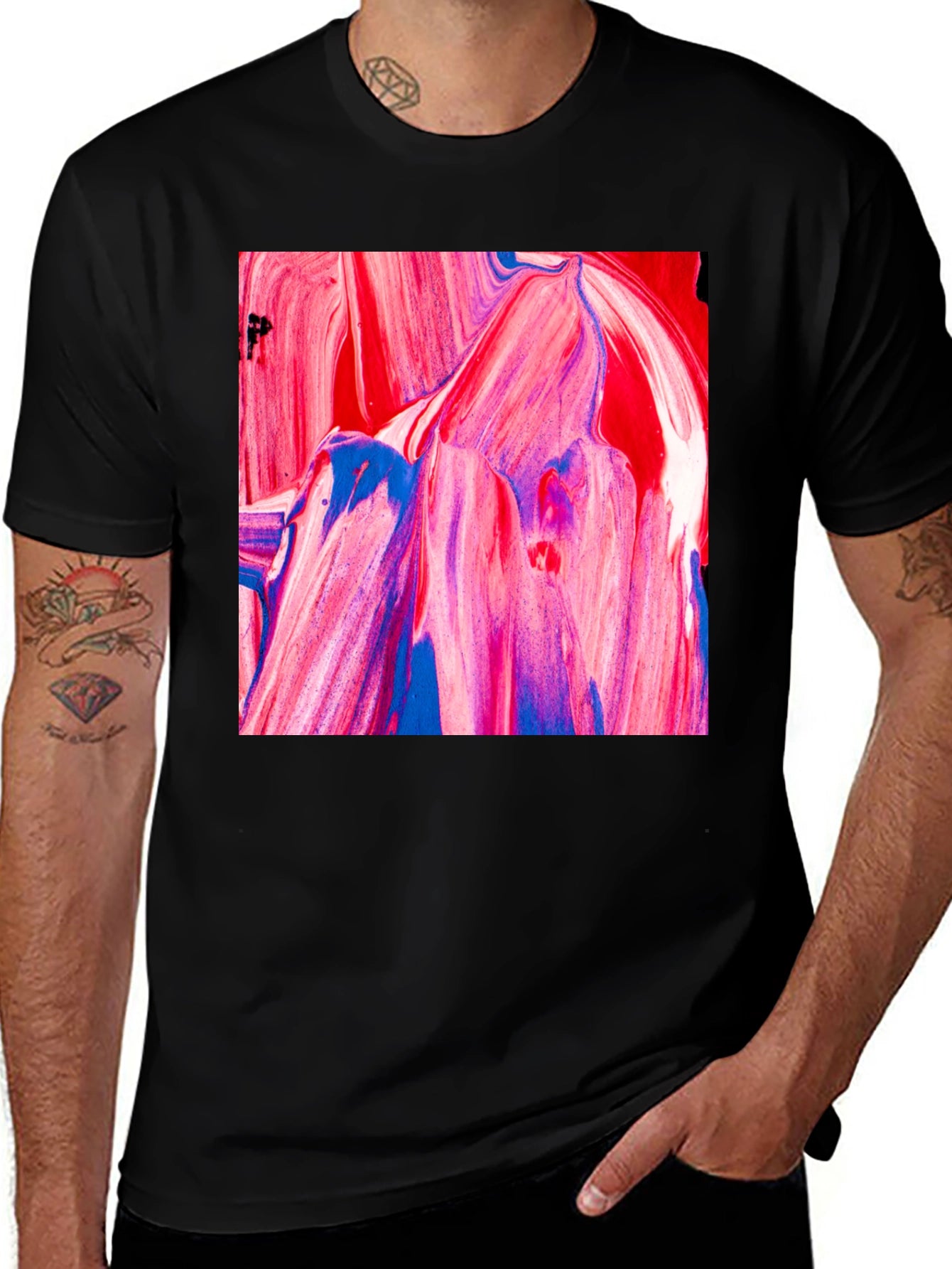 Abstract Art Graphic Tee - Modern Casual Style