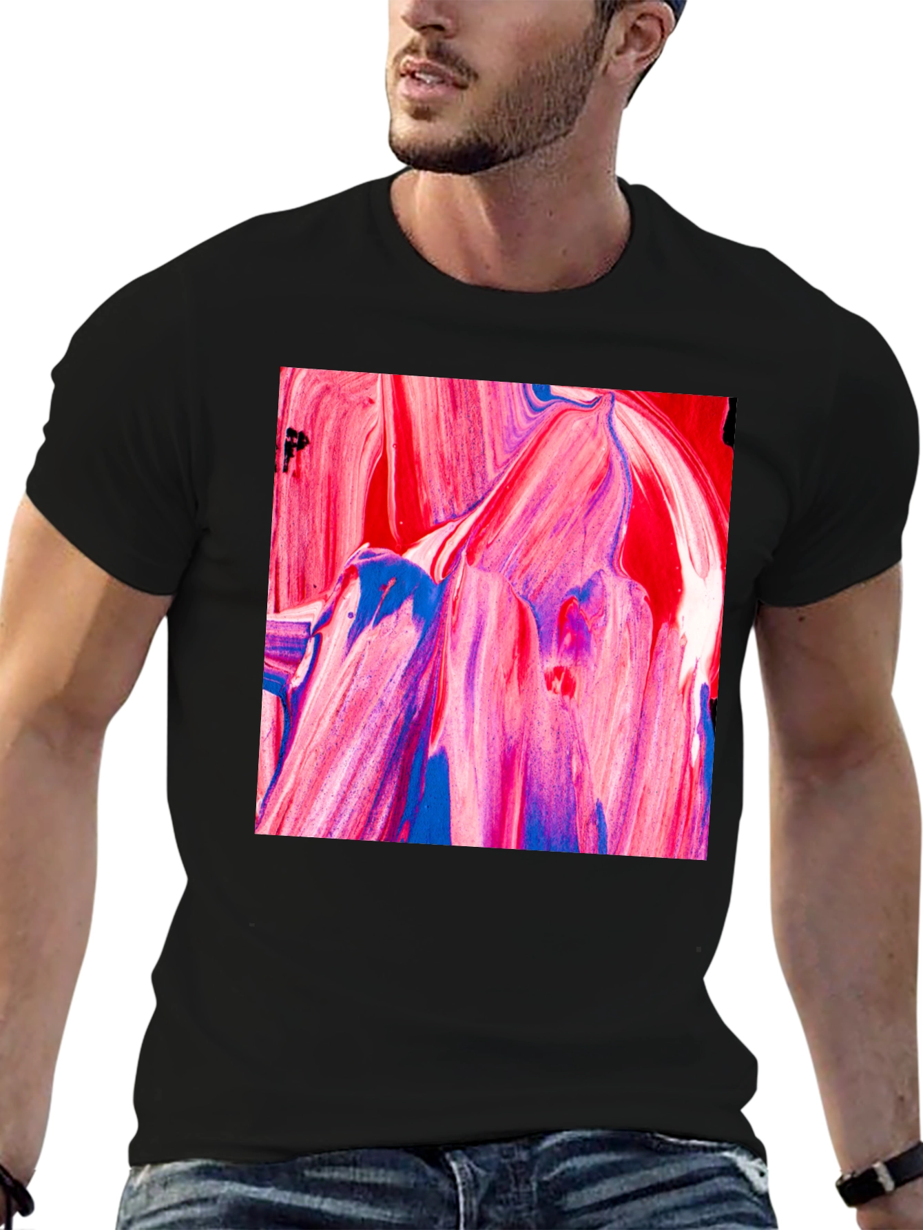 Abstract Art Graphic Tee - Modern Casual Style