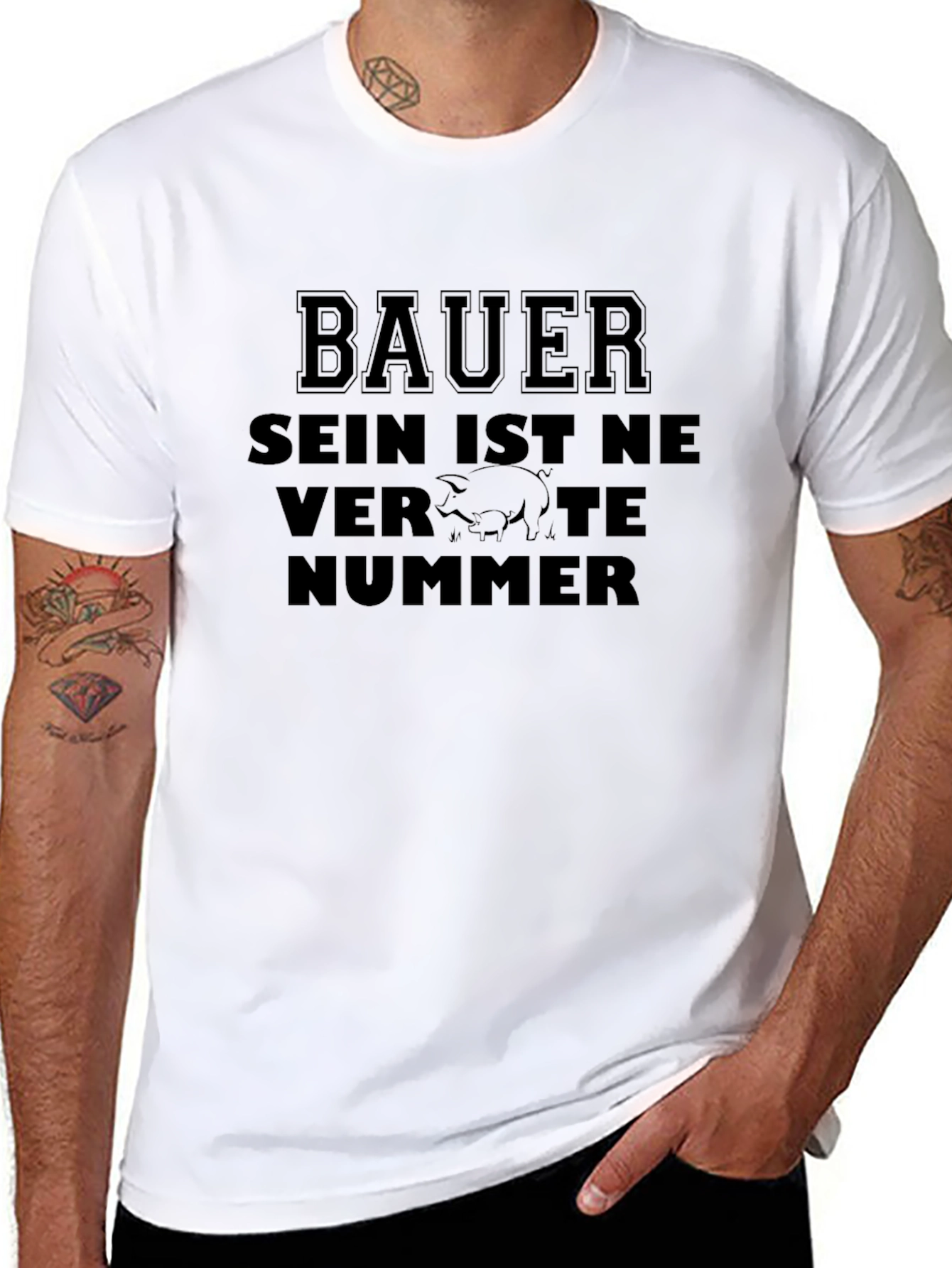 Bauer T-Shirt: Sein Ist Ne Verpigte Nummer - Black