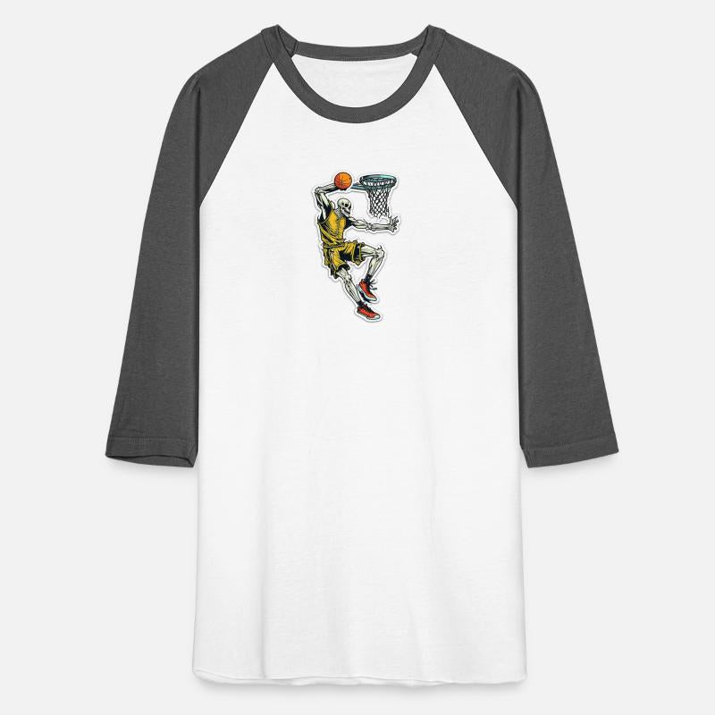 skeleton shoot dunk basketball