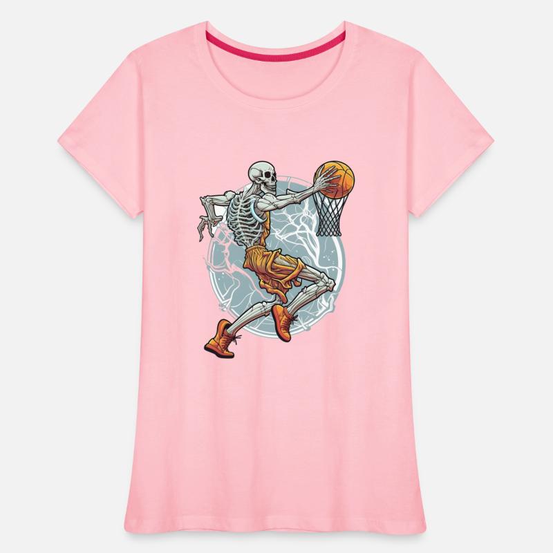 skeleton shoot dunk basketball