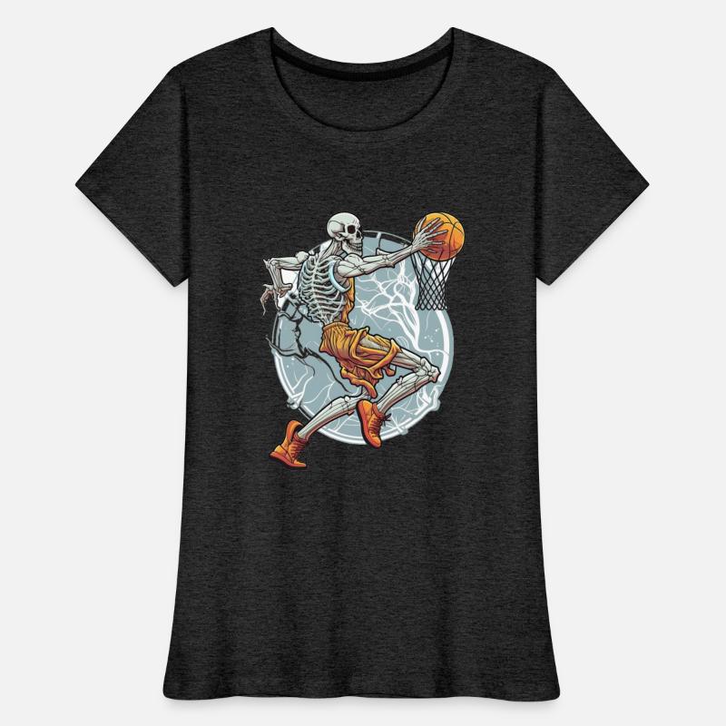 skeleton shoot dunk basketball