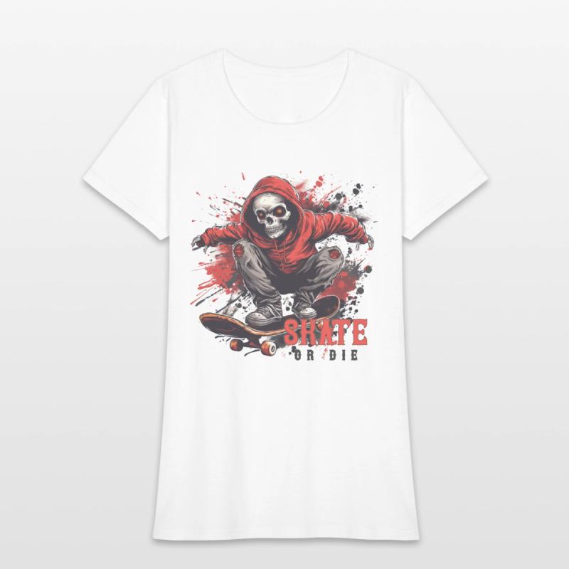 Skeleton Skull Skater Skateboarder Skateboard