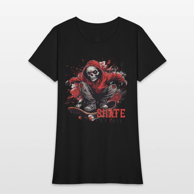 Skeleton Skull Skater Skateboarder Skateboard