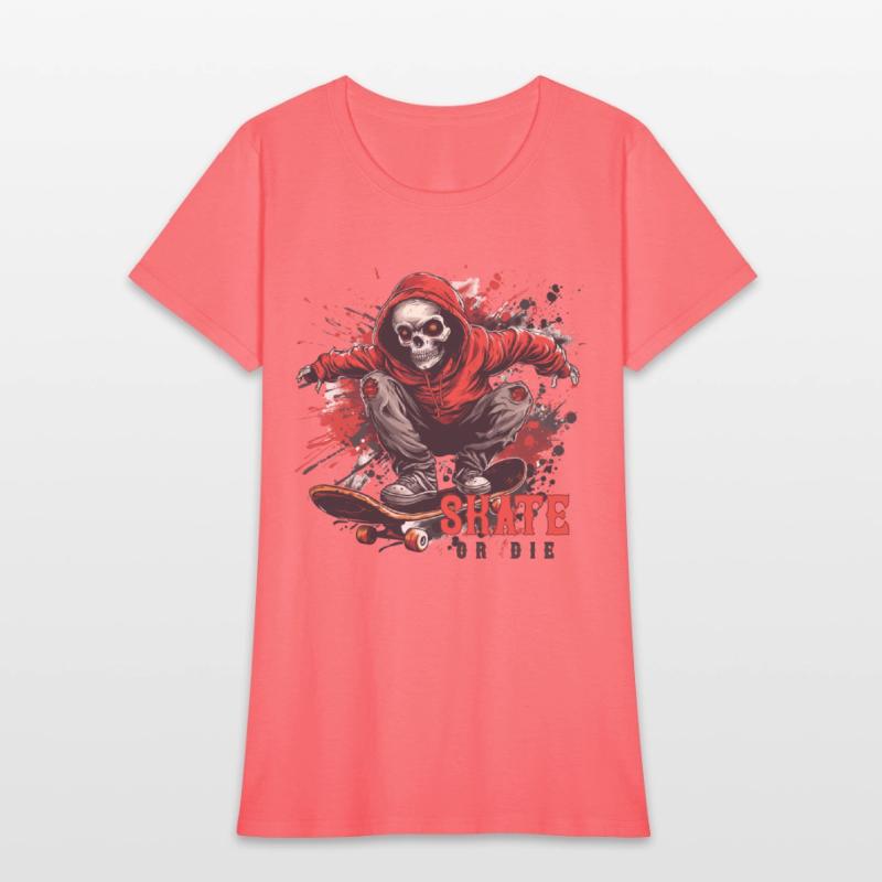 Skeleton Skull Skater Skateboarder Skateboard