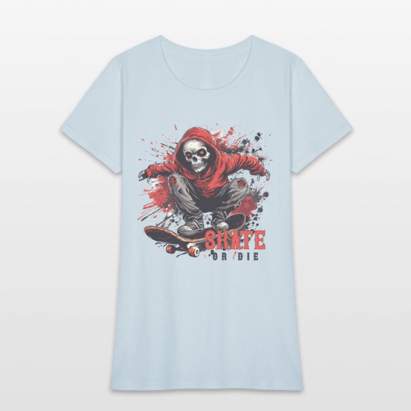 Skeleton Skull Skater Skateboarder Skateboard