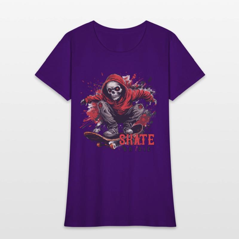 Skeleton Skull Skater Skateboarder Skateboard
