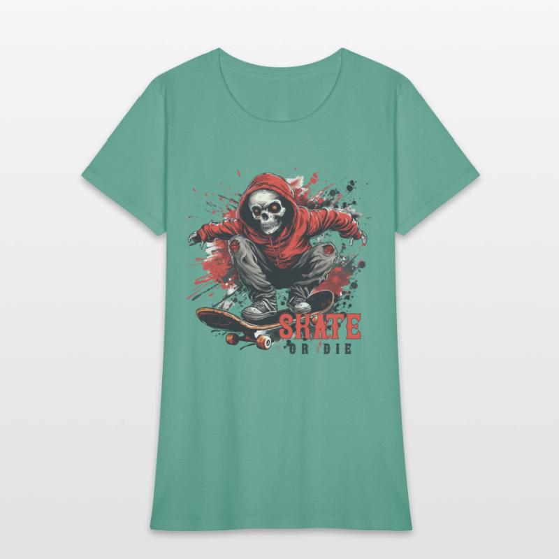 Skeleton Skull Skater Skateboarder Skateboard