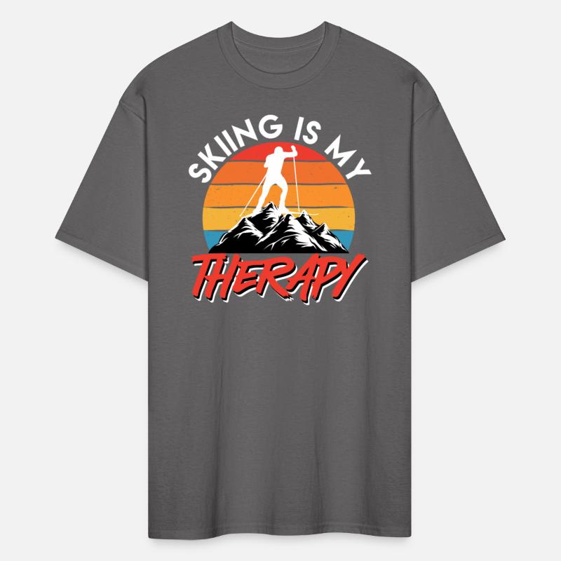 Skiing is my Therapy Skiing Skier Shirt Snow