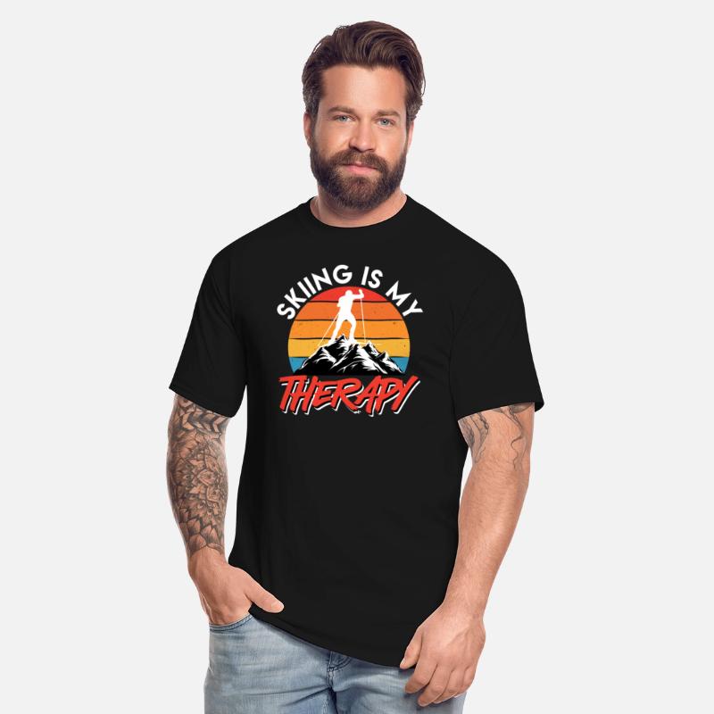 Skiing is my Therapy Skiing Skier Shirt Snow