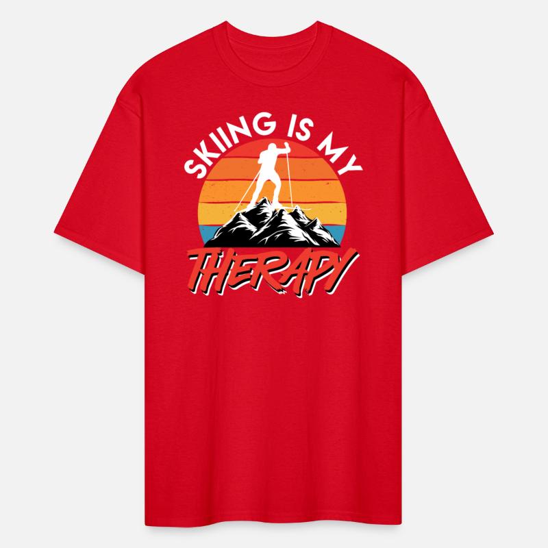 Skiing is my Therapy Skiing Skier Shirt Snow