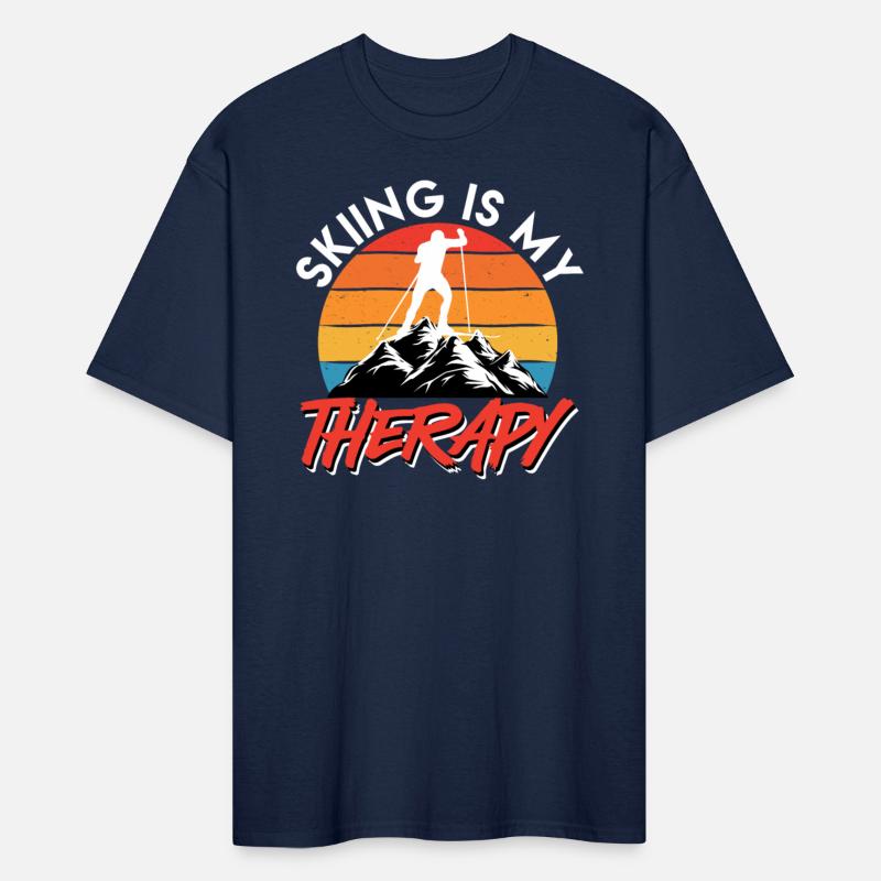 Skiing is my Therapy Skiing Skier Shirt Snow