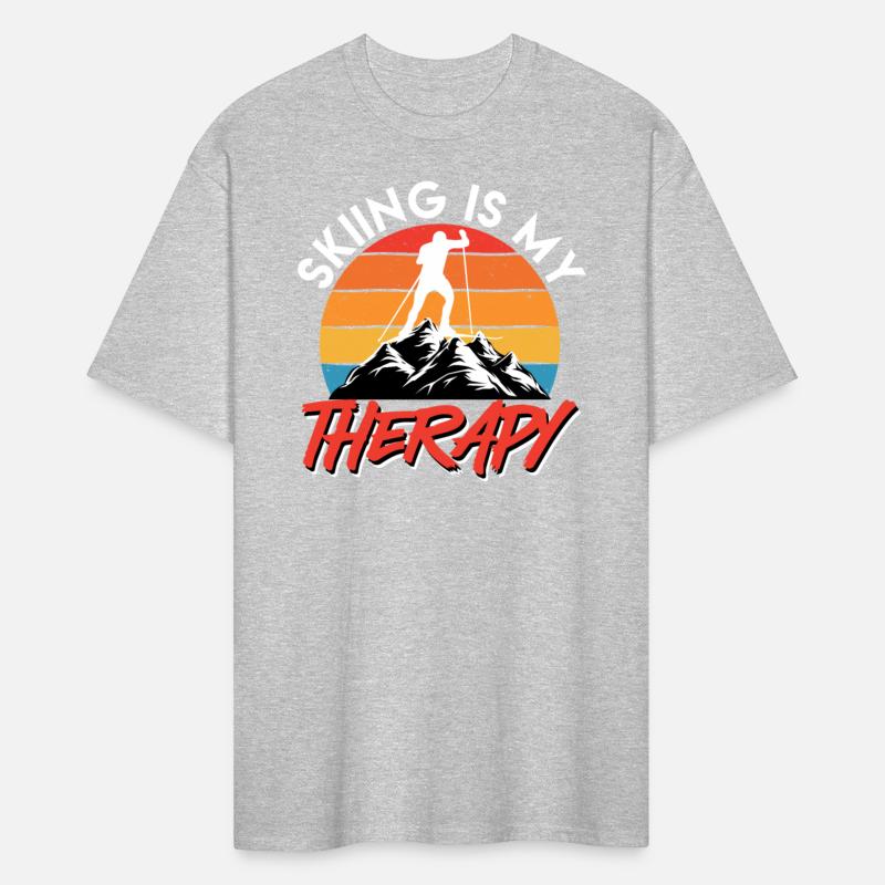 Skiing is my Therapy Skiing Skier Shirt Snow
