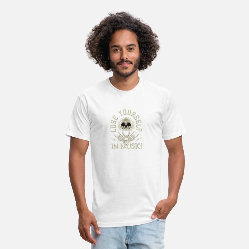 skull with headphones and skeleton hands