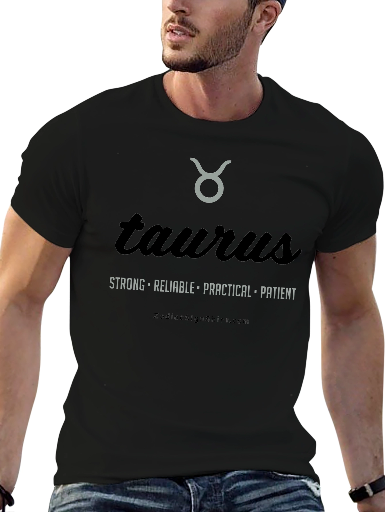 Taurus Zodiac Sign Black Graphic Tee