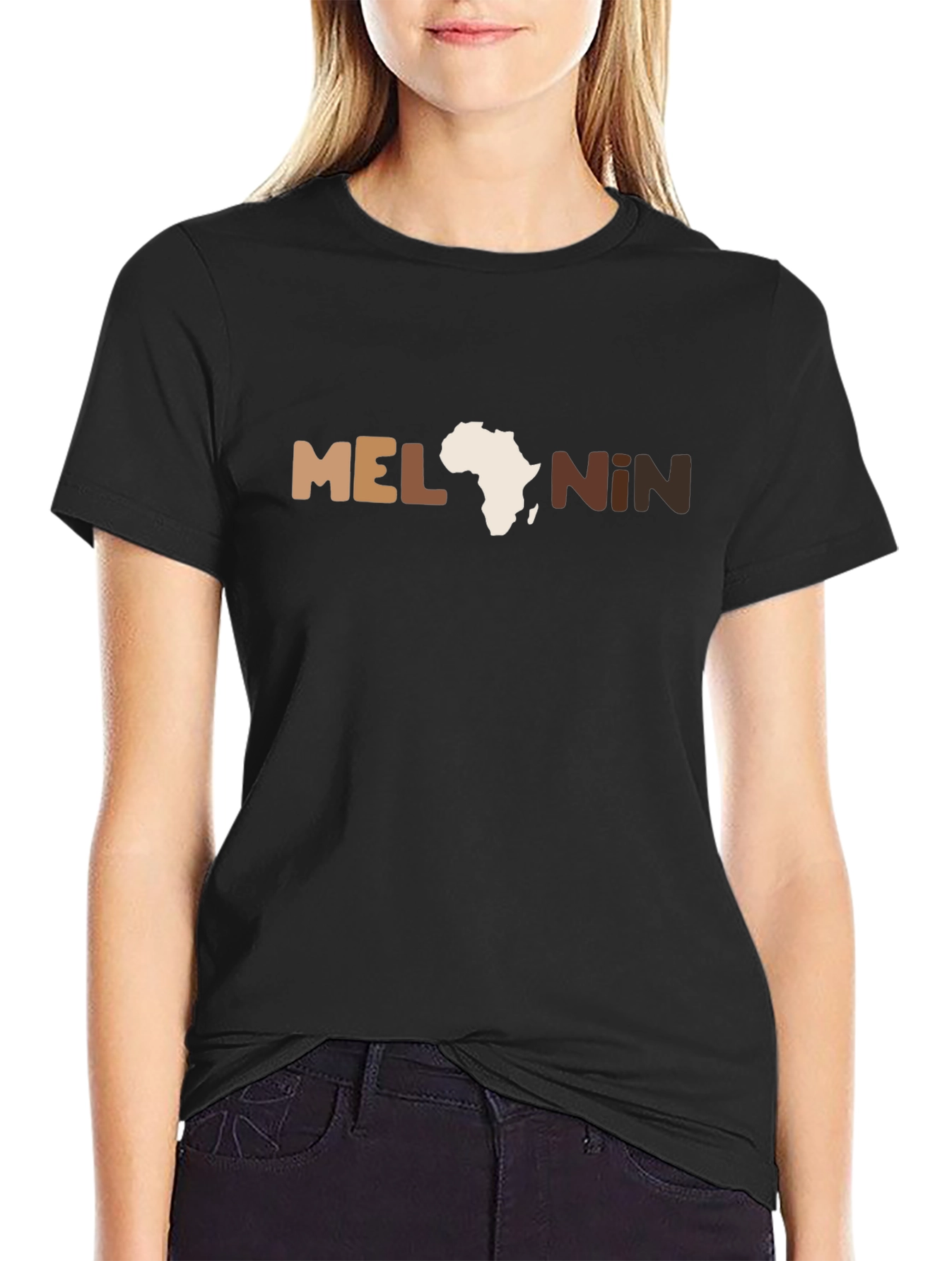 Melanin Africa Graphic Black T-Shirt