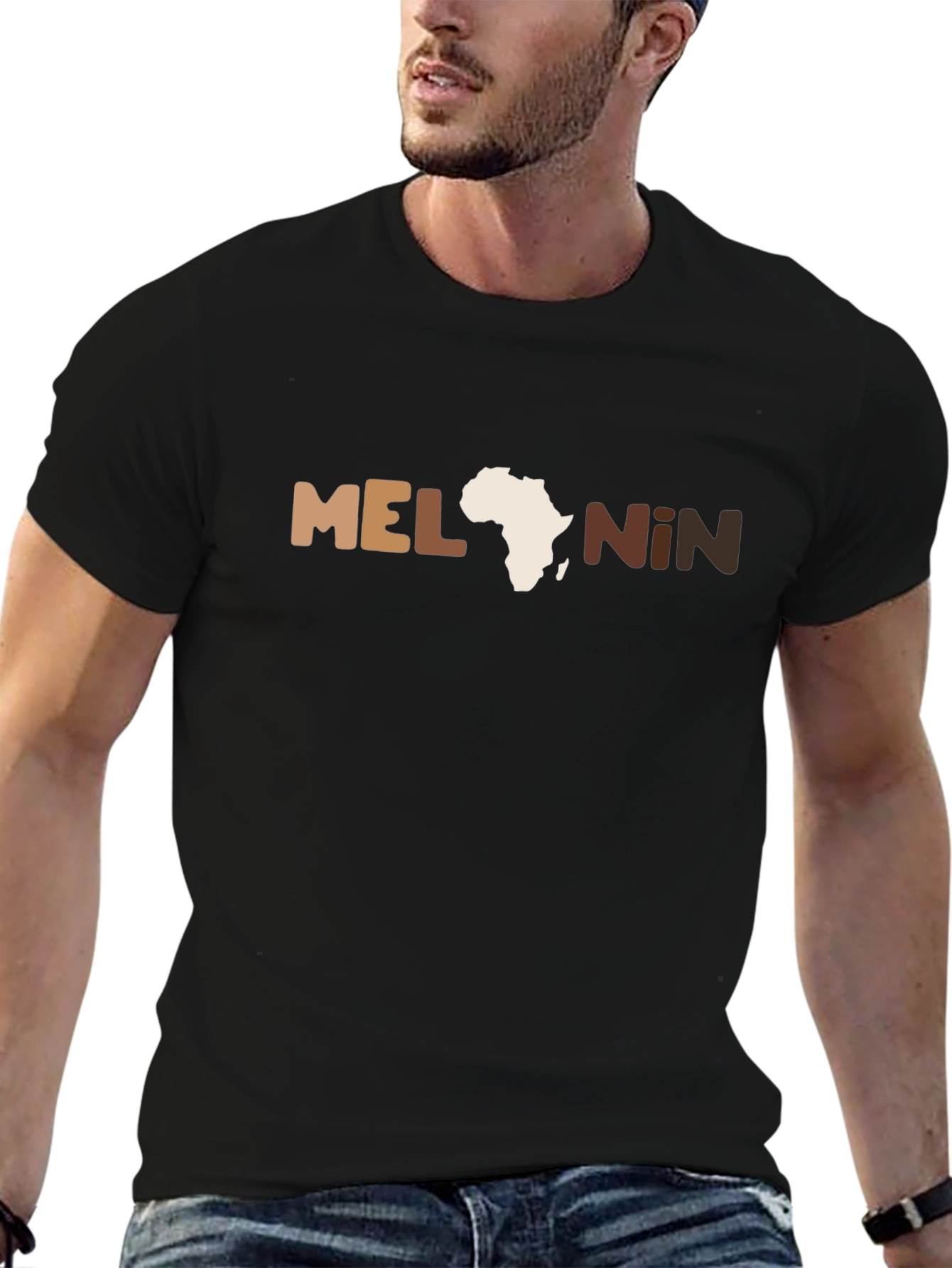 Melanin Africa Graphic Black T-Shirt