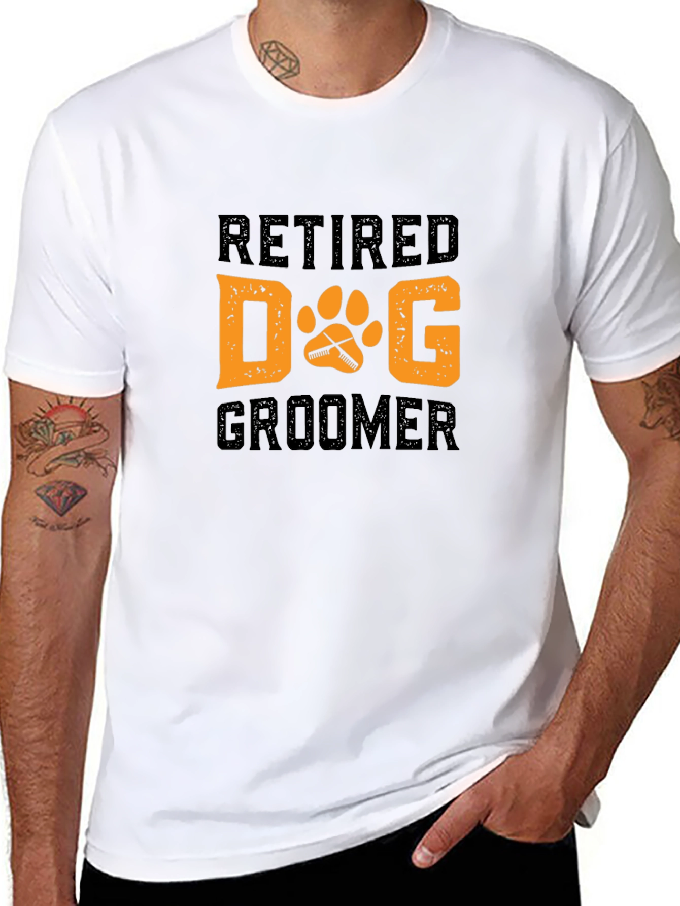 Retired Dog Groomer T-Shirt - Black