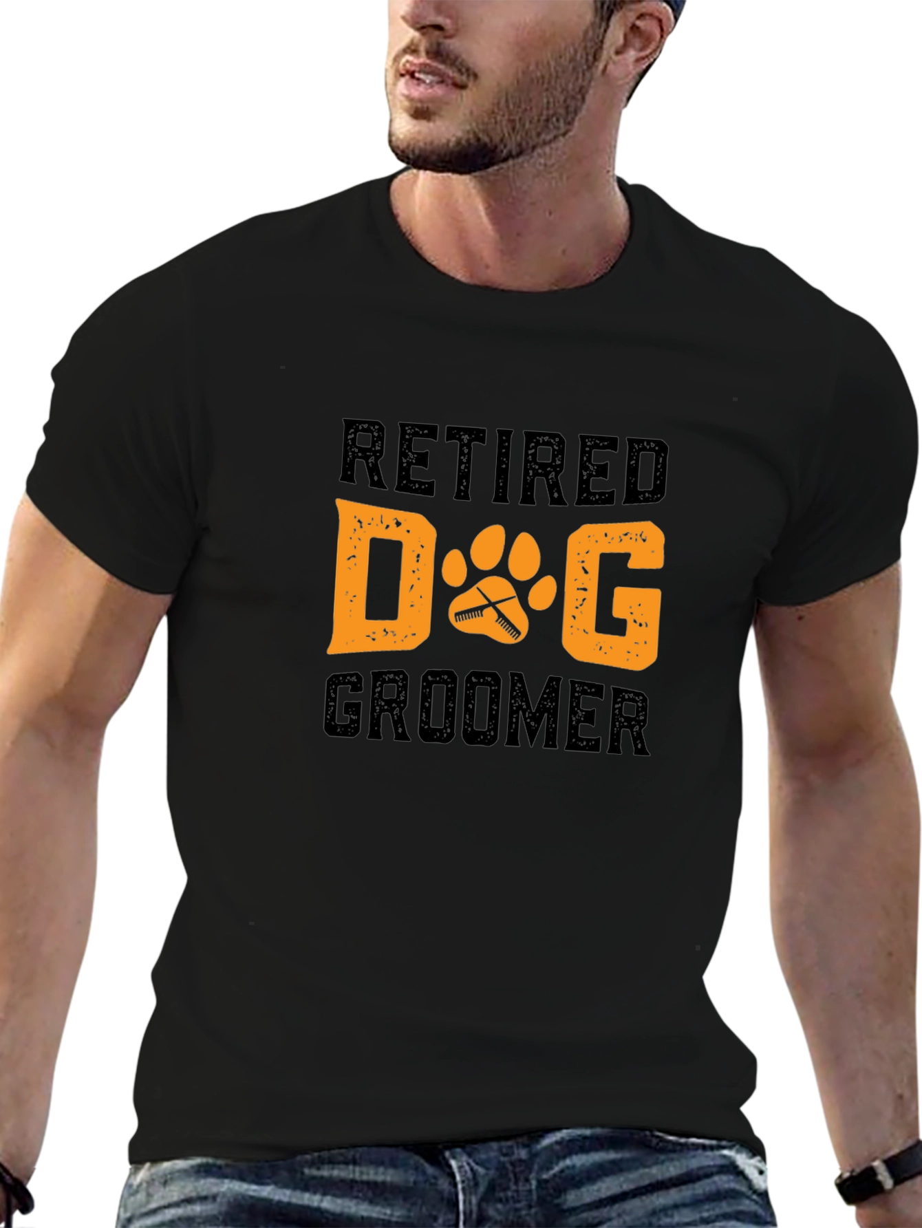 Retired Dog Groomer T-Shirt - Black