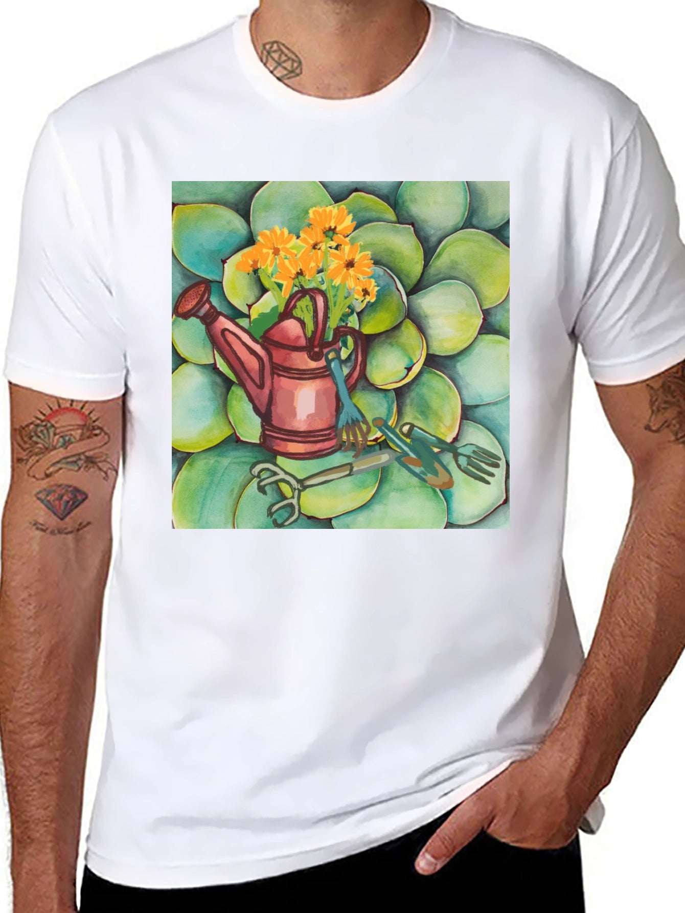 Gardening Theme Graphic Tee - Stylish & Comfortable