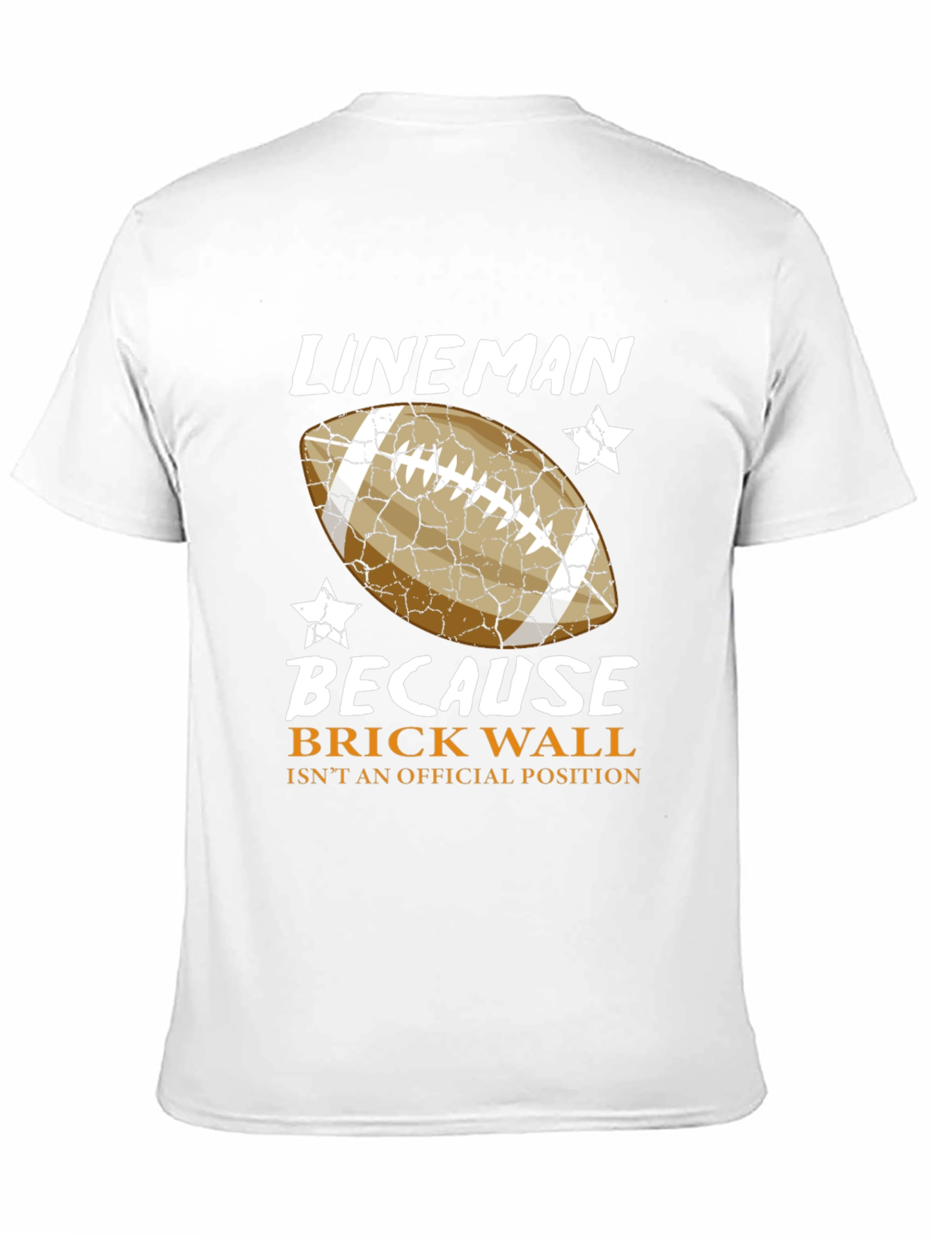 Lineman Football T-Shirt - Brick Wall Official Position Tee