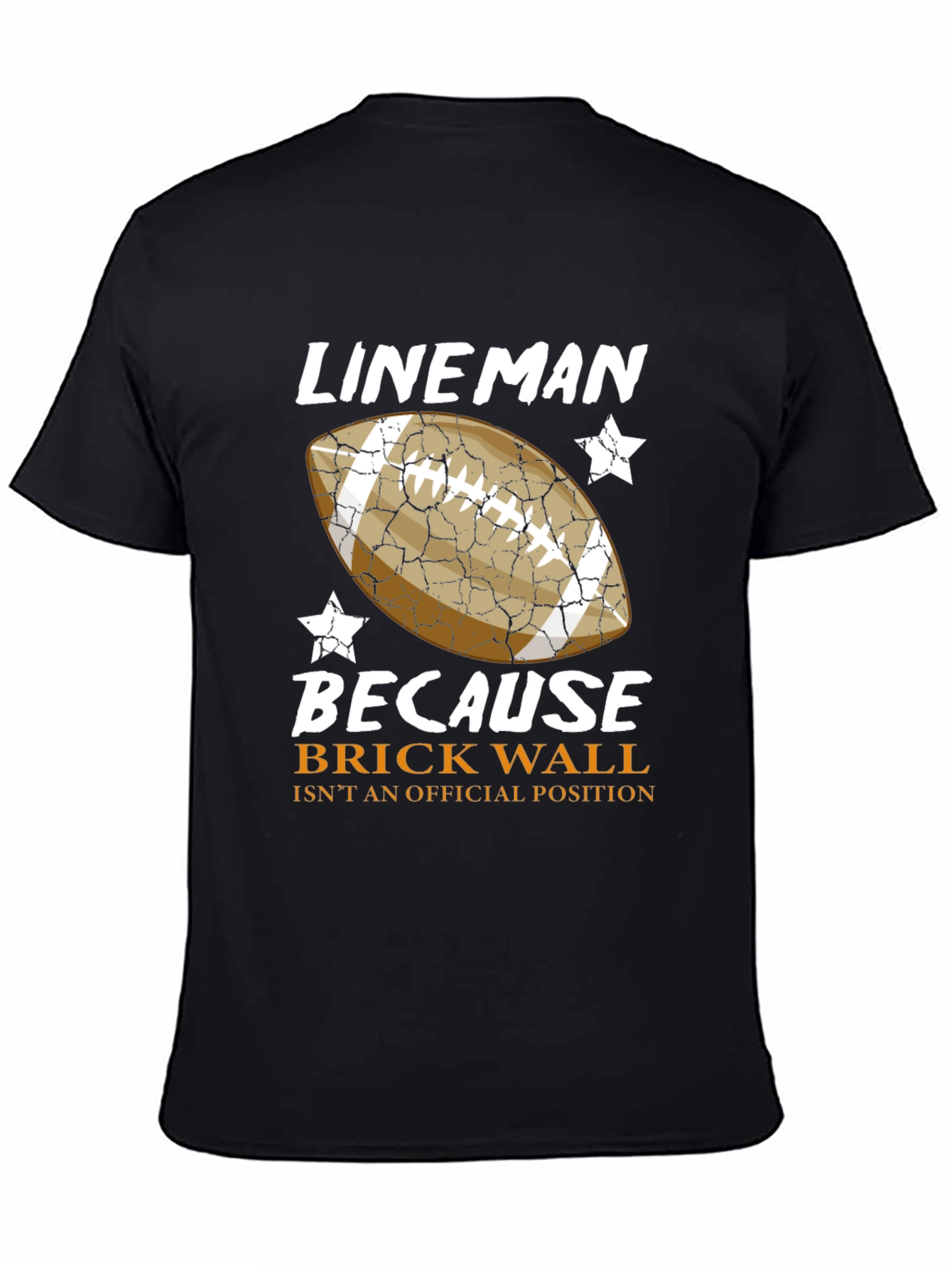 Lineman Football T-Shirt - Brick Wall Official Position Tee