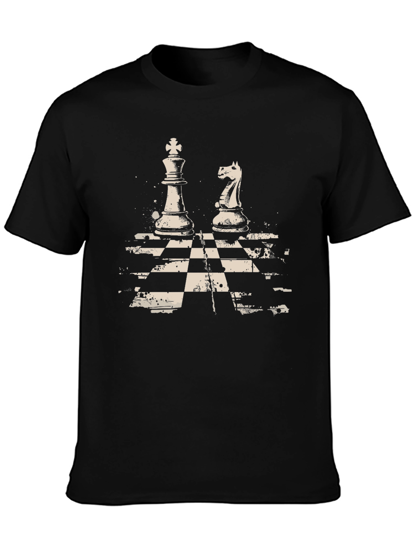 Chess King Knight Graphic Tee - Mens Black T-Shirt