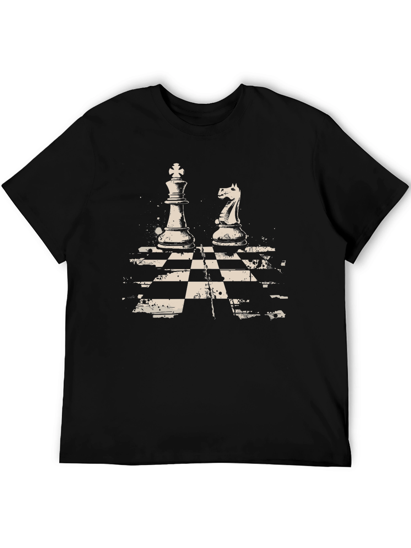 Chess King Knight Graphic Tee - Mens Black T-Shirt