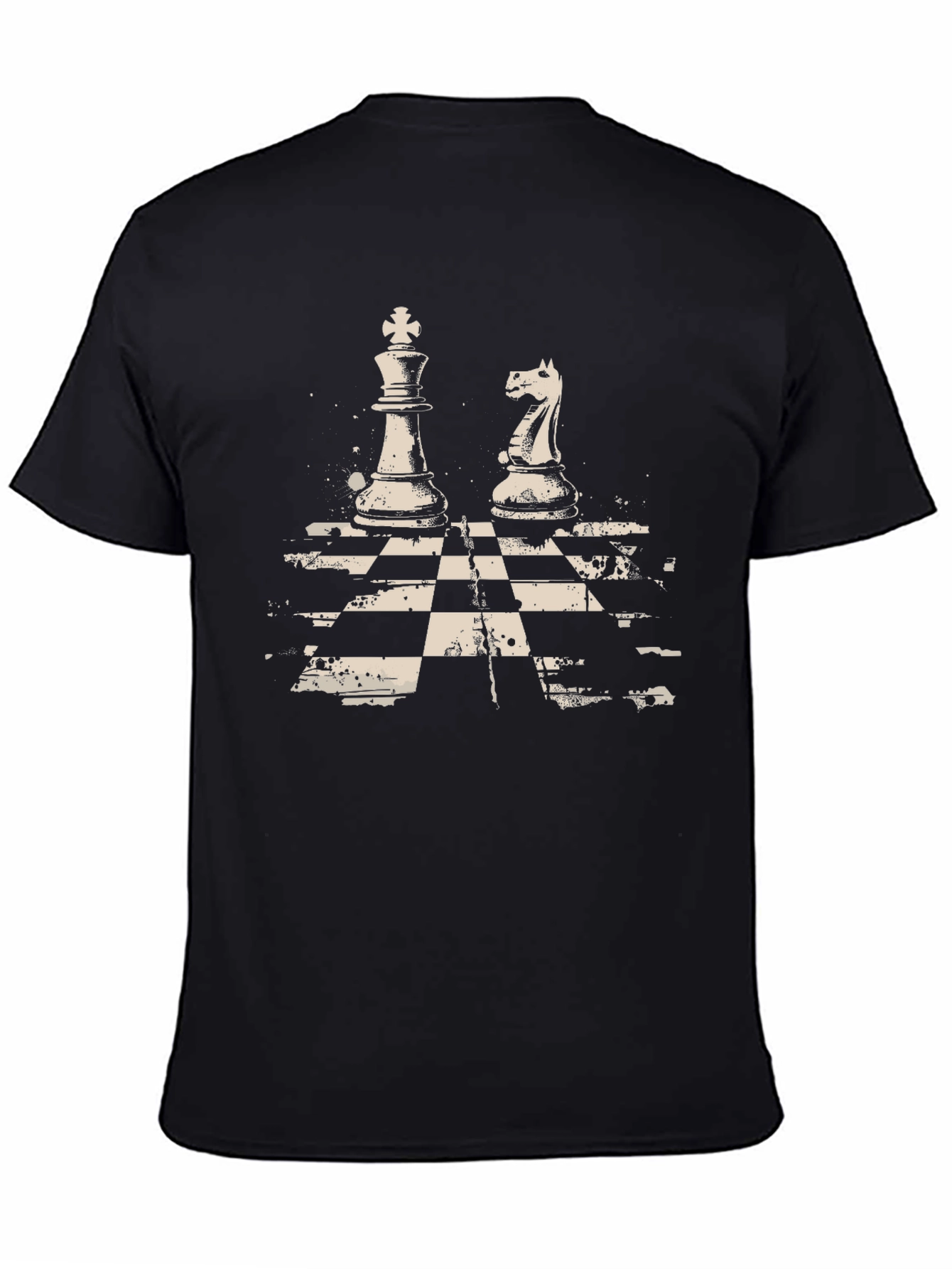 Chess King Knight Graphic Tee - Mens Black T-Shirt